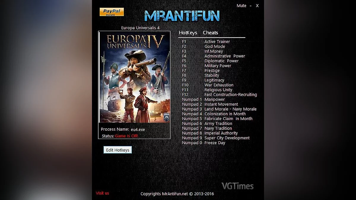 Europa Universalis 4 — Trainer (+25) [1.17.2.0] [MrAntiFun]