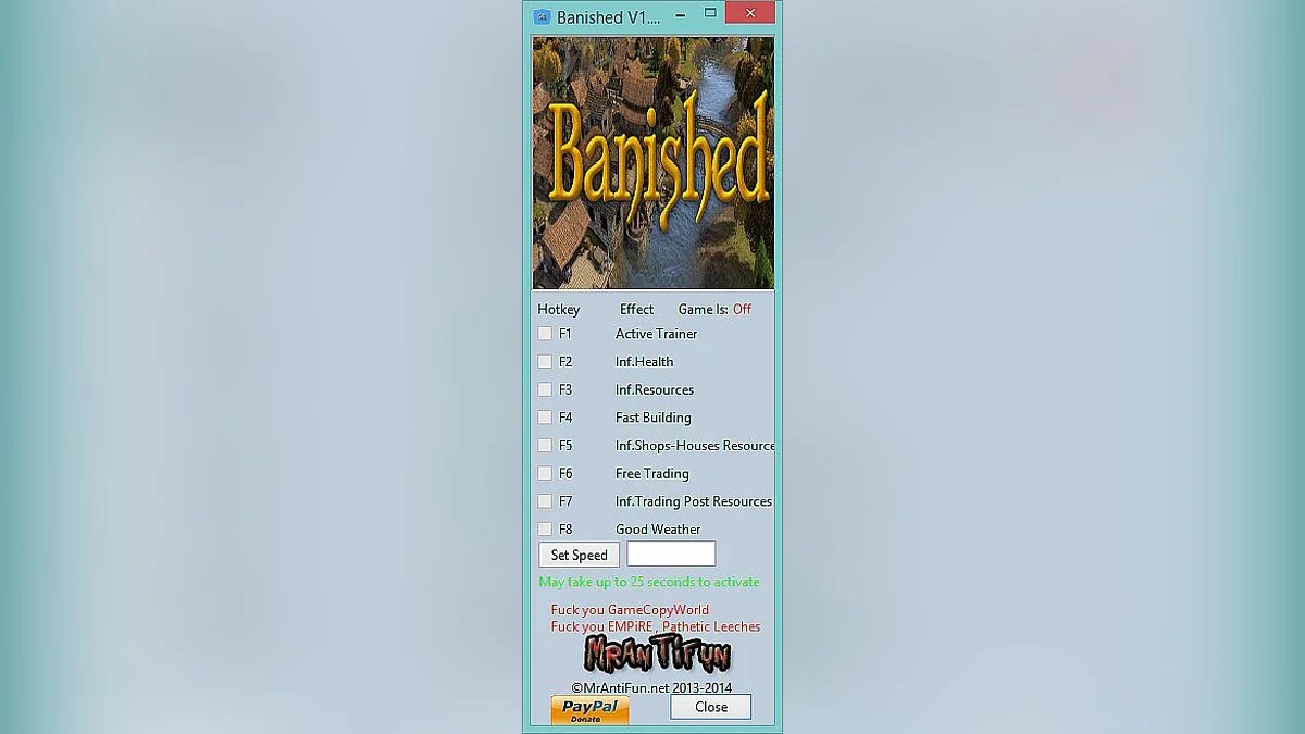 Banished — Trainer (+9) [1.0.5 Beta 64bit] [MrAntiFun]