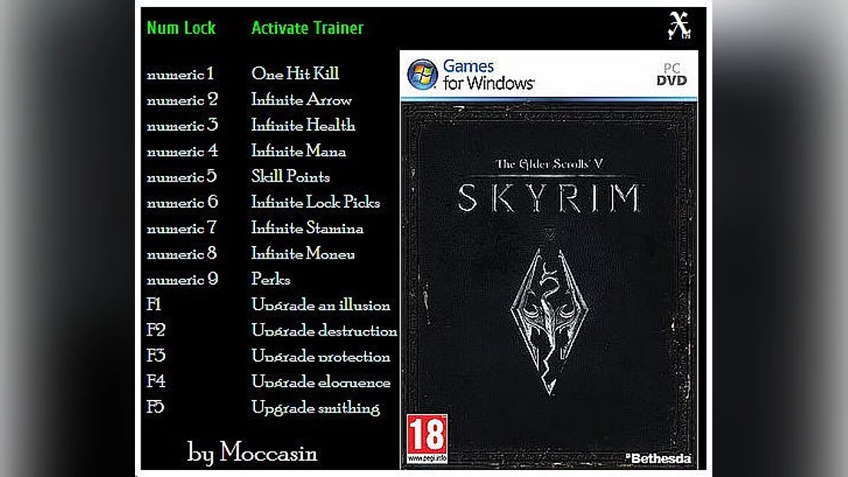 The Elder Scrolls 5: Skyrim — Trainer (+15) [Repack-Steam] [Moccasin]