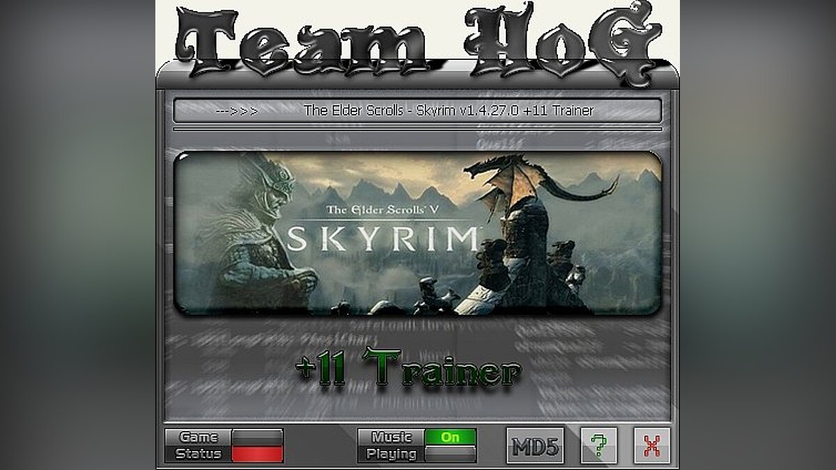 The Elder Scrolls 5: Skyrim — Trainer (+11) [1.4.27.0] [HoG/sILeNt heLLsCrEAm]