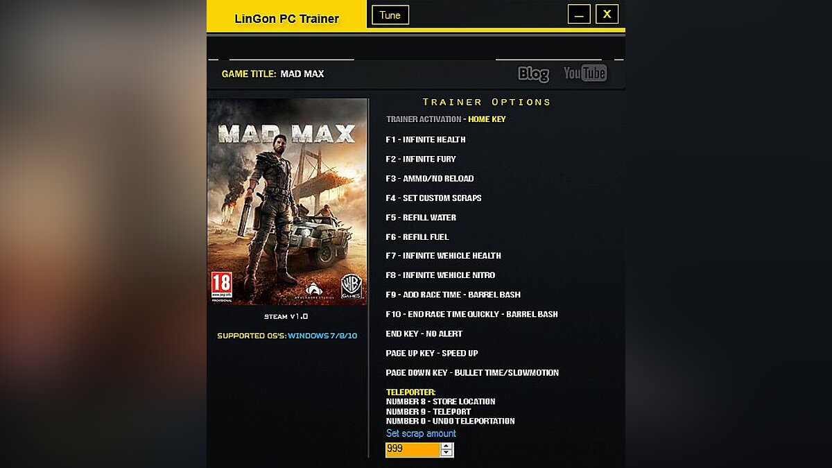 Mad Max — Trainer (+15) [1.01] [LinGon]