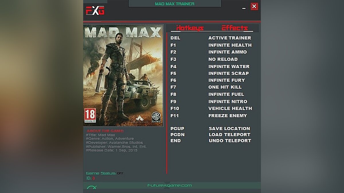 Mad Max — Trainer (+12) [1.0.3.0] [FutureX]