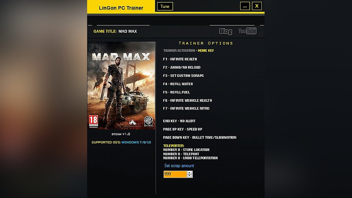 Mad Max — Trainer (+12) [1.0] [LinGon]