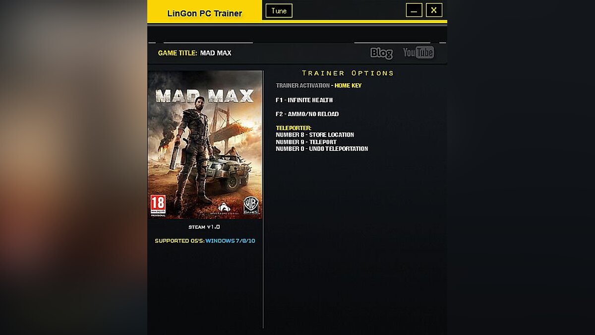 Mad Max — Trainer (+4) [1.0] [LinGon]