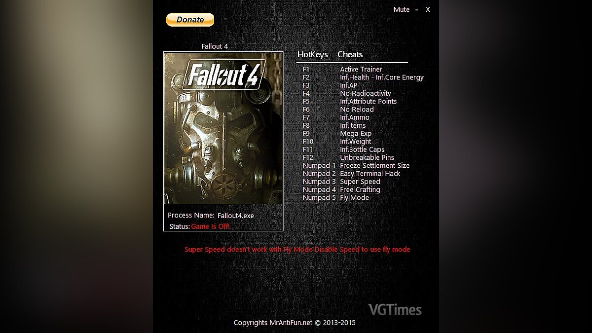 Fallout 4 — Trainer (+17) [1.4.132.0.0] [MrAntiFun]