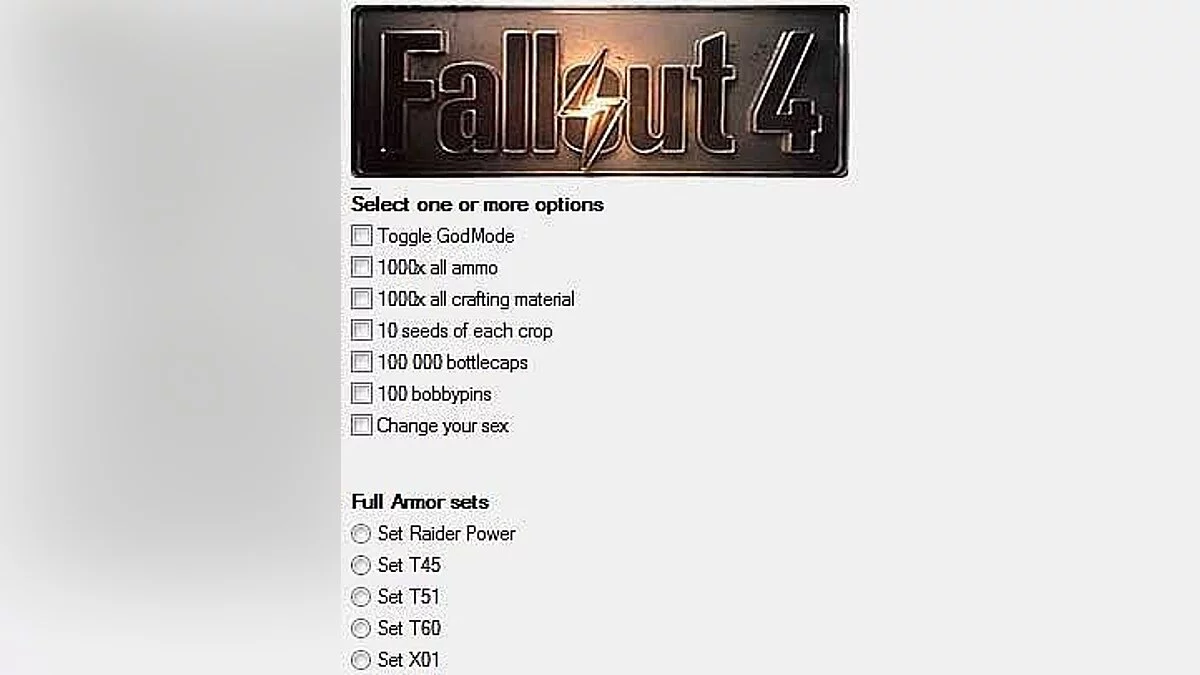 Fallout 4 — Trainer (+9) [1.0] [Elited11X]