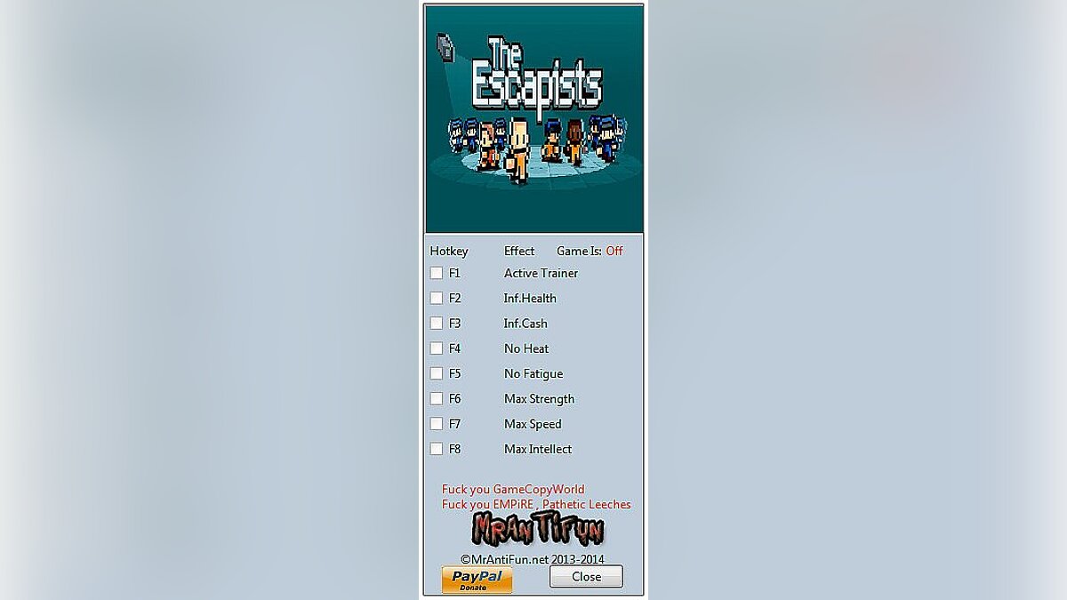 The Escapists — Trainer (+7) [1.23] [MrAntiFun]