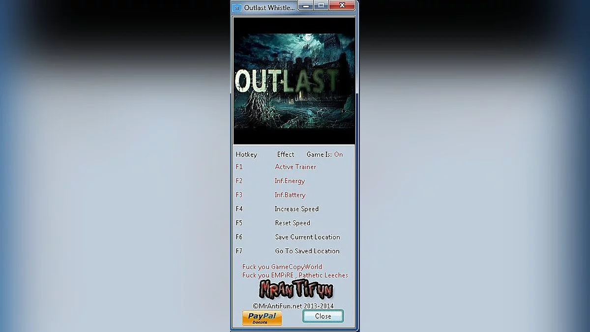 Outlast — Трейнер / Trainer (+5) [1.0.12046] [MrAntiFun]