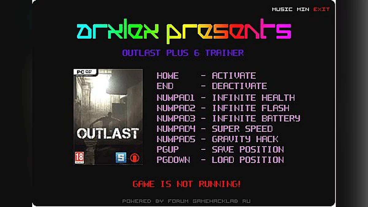 Outlast — Entraîneur / entraîneur (+6) [Toute version: 64 bits] [Arxlex / GHL]