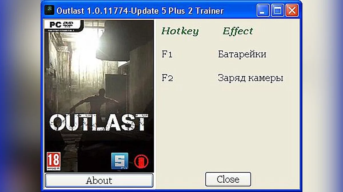 Outlast — Trainer (+2) [Update 5] [CTACUAN]