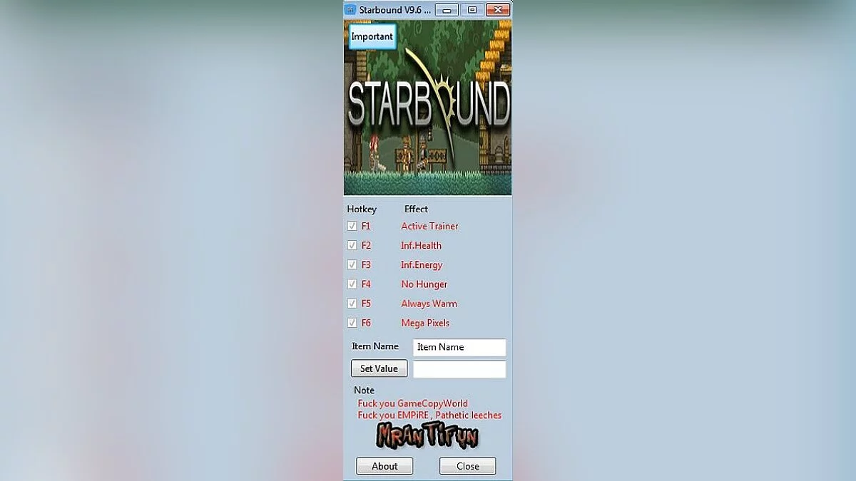 Starbound — Trainer (+6) [9.6.1] [MrAntiFun]