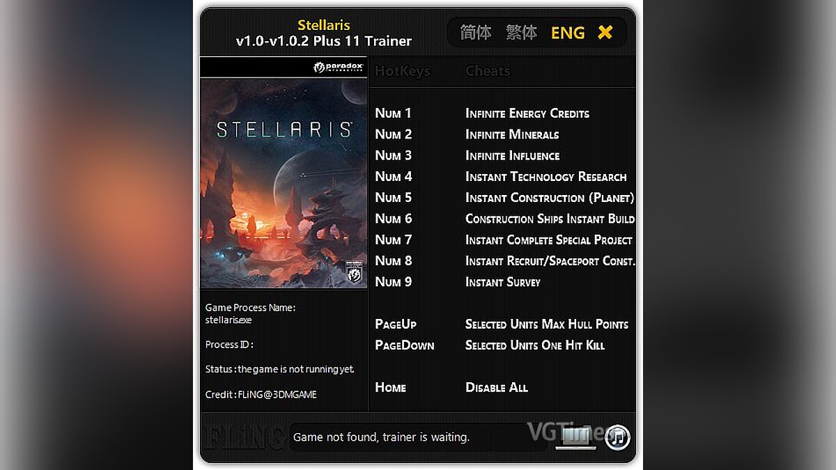 Stellaris — Trainer (+11) [1.0-1.0.2] [FLiNG]