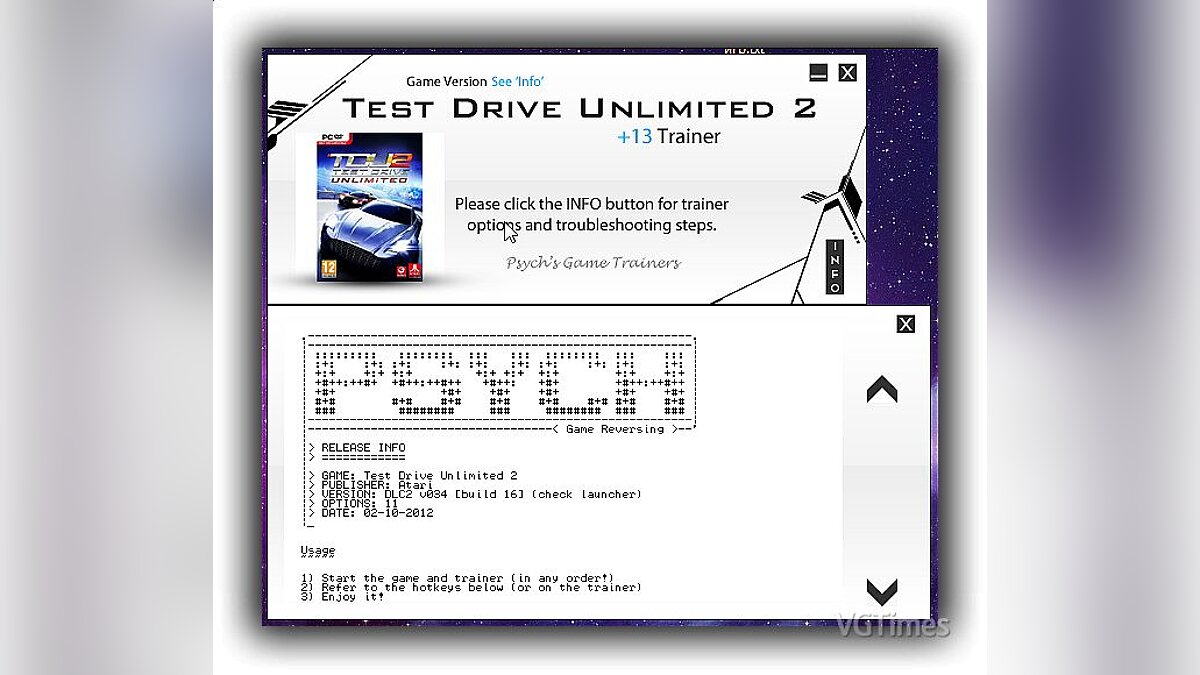 Test Drive Unlimited 2 — Trainer (+13) [v034 build 16] [Psych]