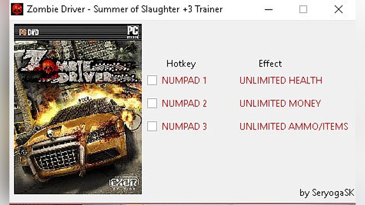 Zombie Driver — Trainer (+3) [1.0] [SeryogaSK]