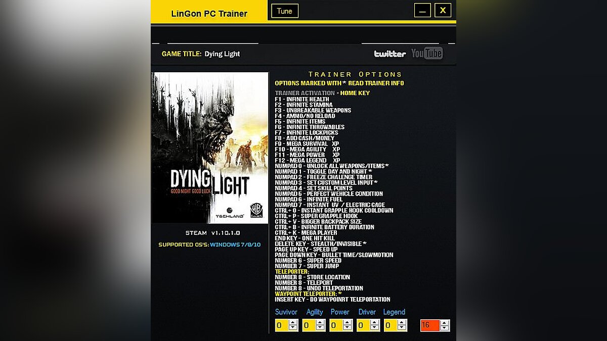 Dying Light — Trainer (+35) [1.10.01.0] [LinGon]