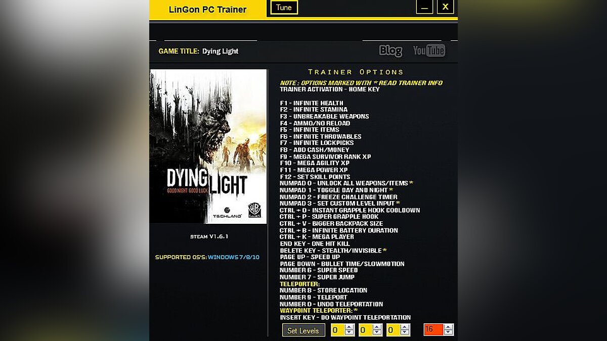 Dying Light — Trainer (+31) [1.6.1] [LinGon]