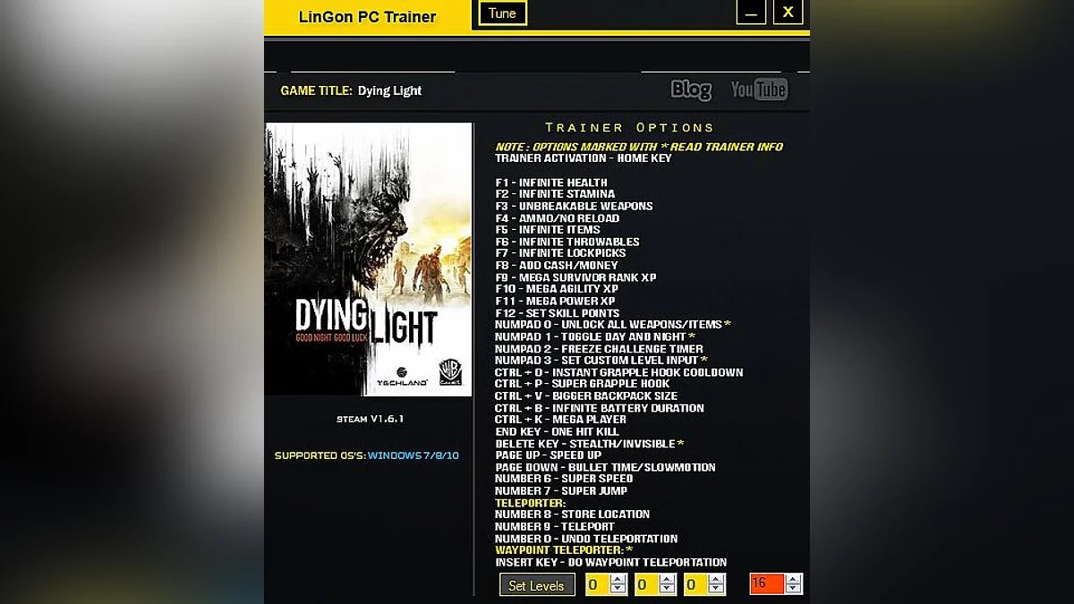 Dying Light — Entrenador / entrenador (+31) [1.6.1] [Lingon]