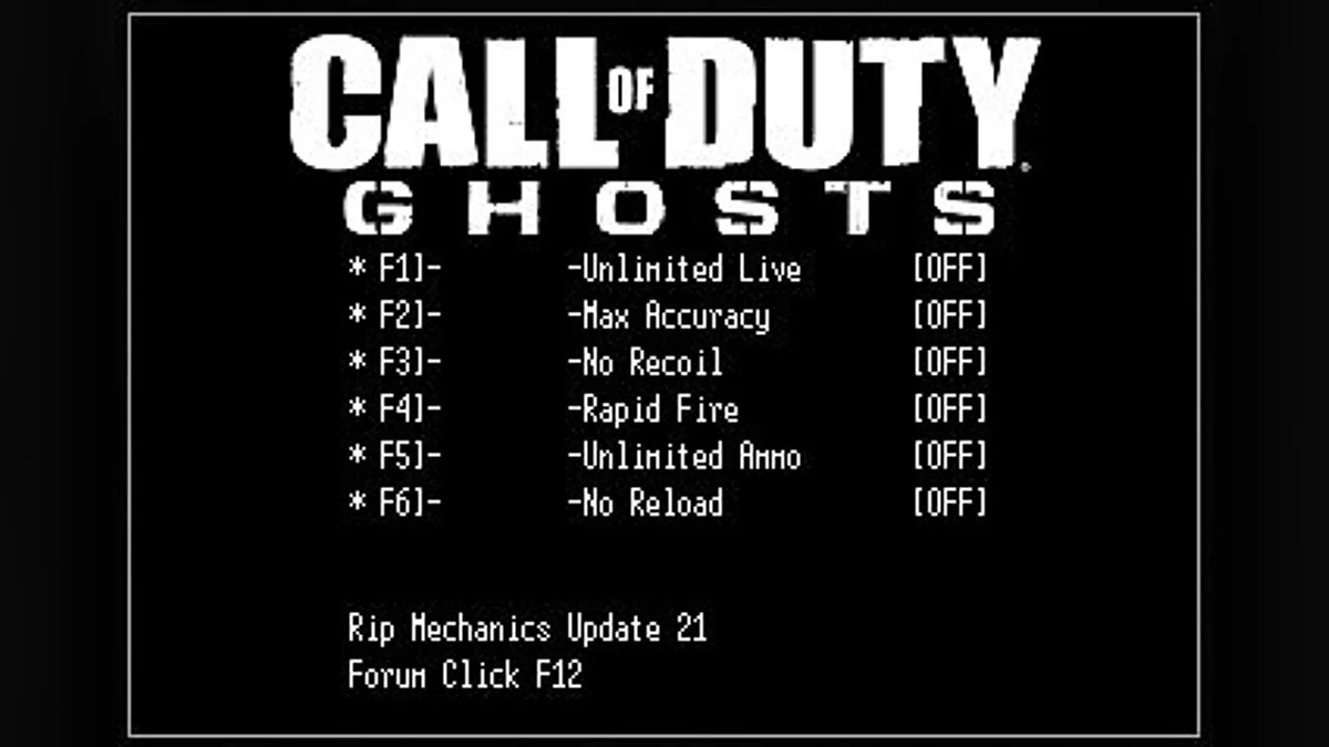 Call of Duty: Ghosts — Trainer (+6) [Mechanics Update 21] [LIRW/GHL]