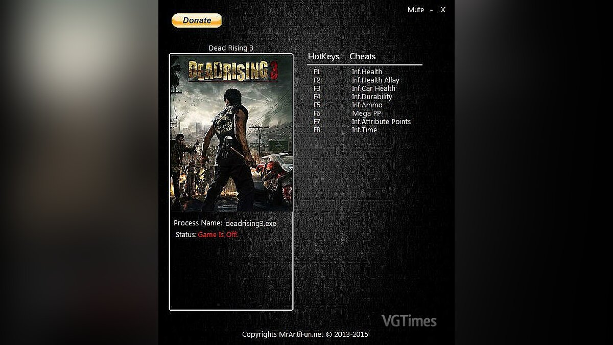 Dead Rising 3 — Trainer (+8) [1.0] [MrAntiFun]