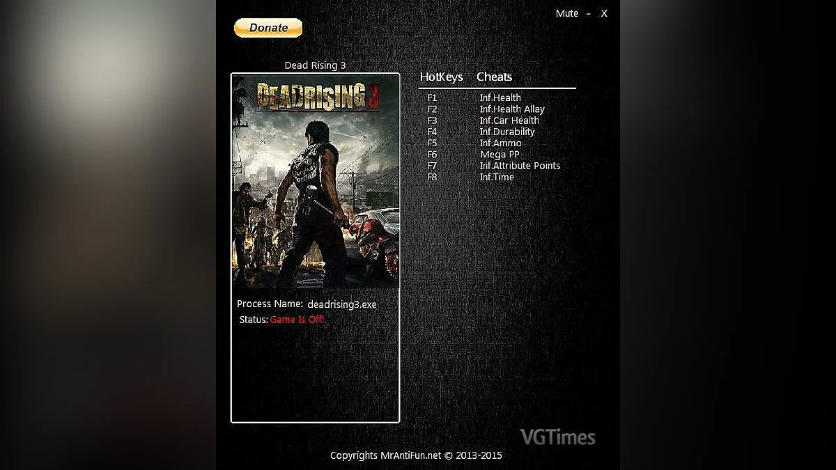 Dead Rising 3 — Трейнер / Trainer (+8) [1.0] [MrAntiFun]