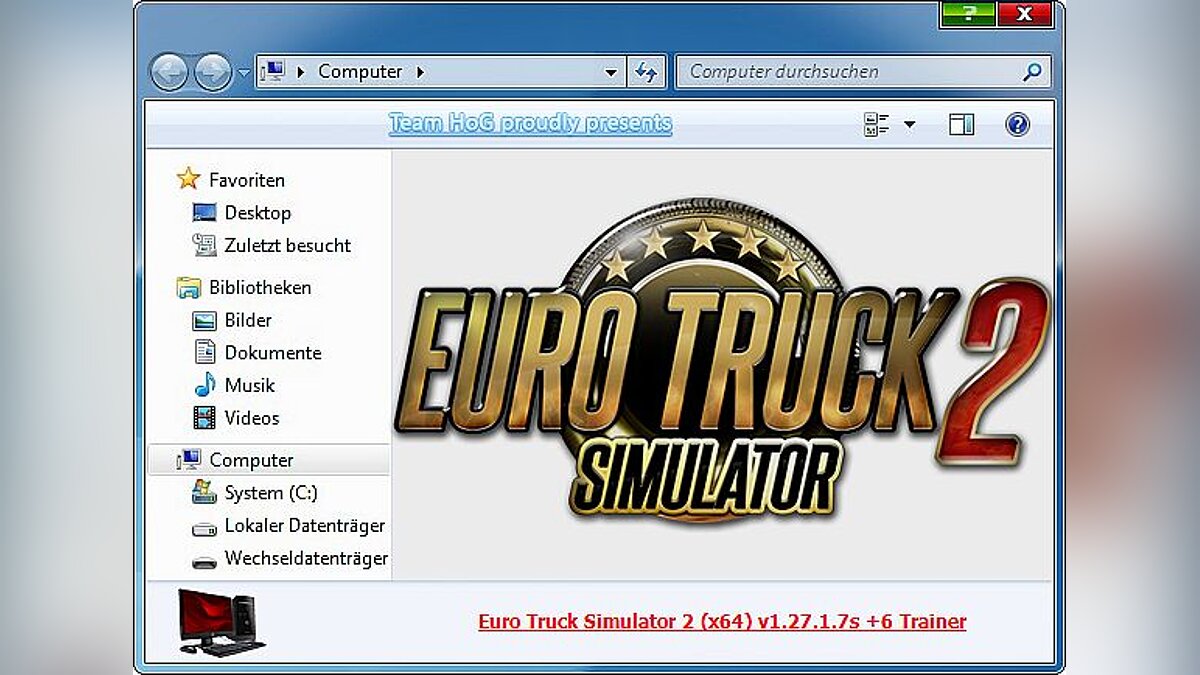 Euro Truck Simulator 2 — Trainer (+6) [1.27.1.7s] [iNvIcTUs OrCuS / HOG]