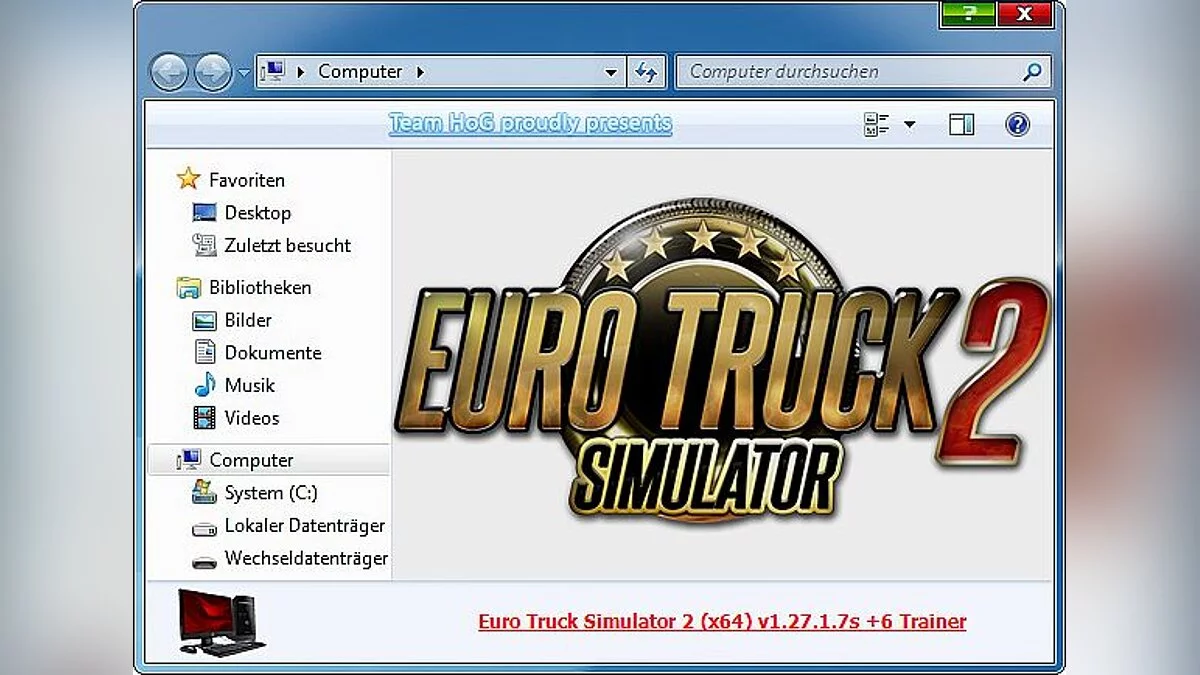 Euro Truck Simulator 2 — Entrenador / entrenador (+6) [1.27.1.7s] [Invictus Orcus / Hog]