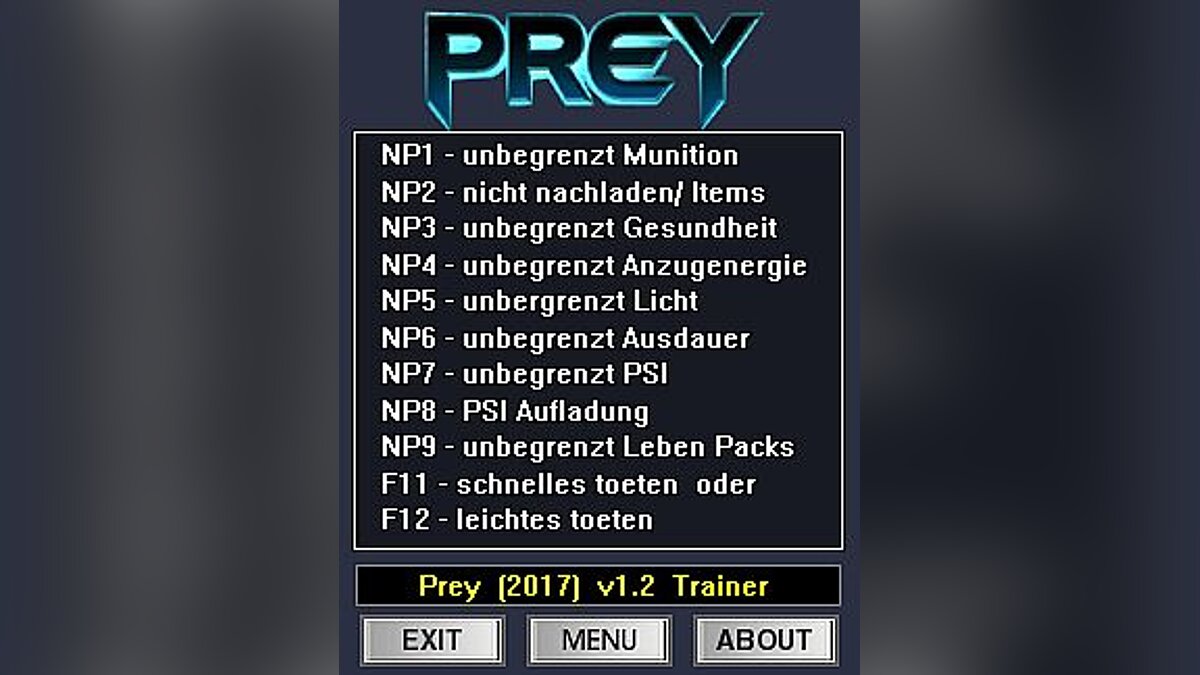 Prey — Trainer (+12) [1.02] [dR.oLLe]