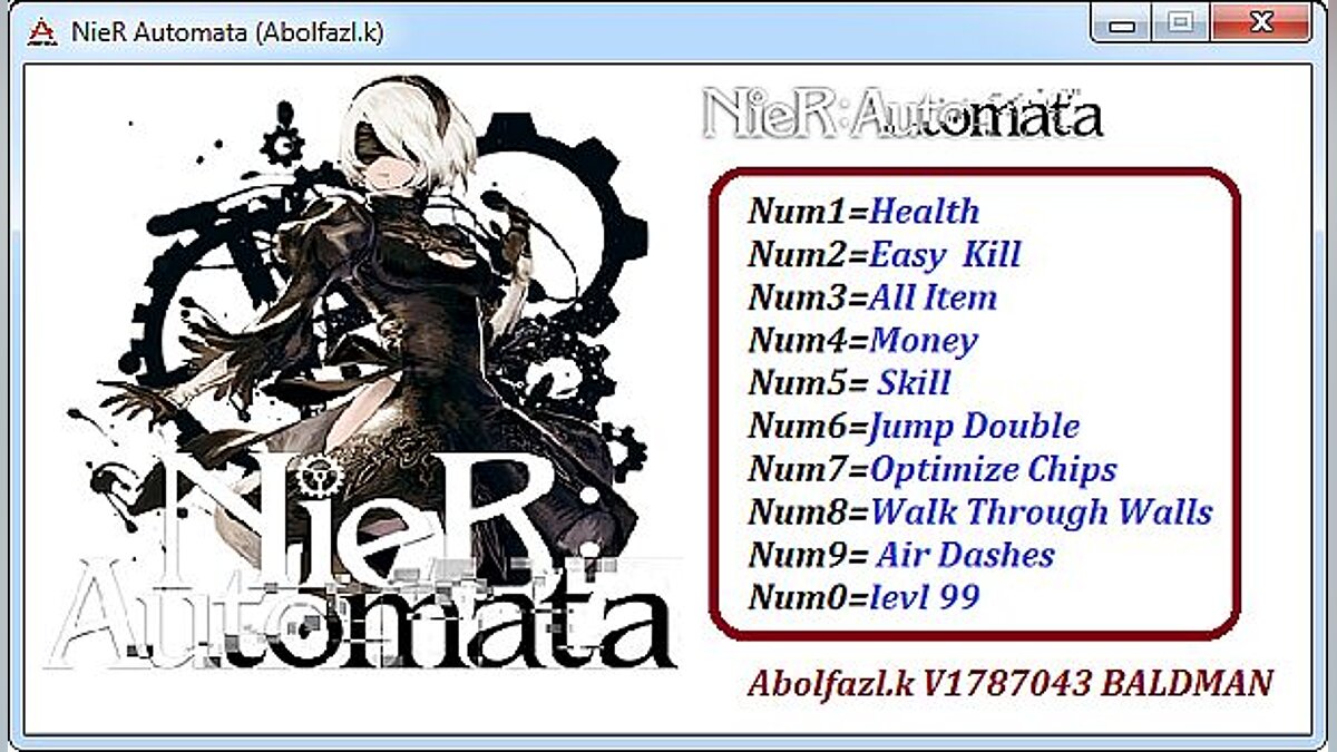 NieR Automata — Trainer (+10) [1787043: x64] [Abolfazl.k]