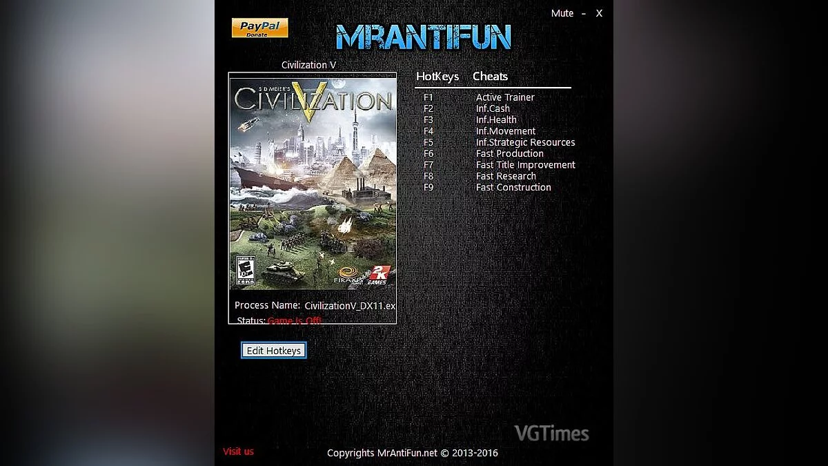 Sid Meier&#039;s Civilization 5 — Trainer (+8) [1.0.3.279] [MrAntiFun] - NORMAL VERSION