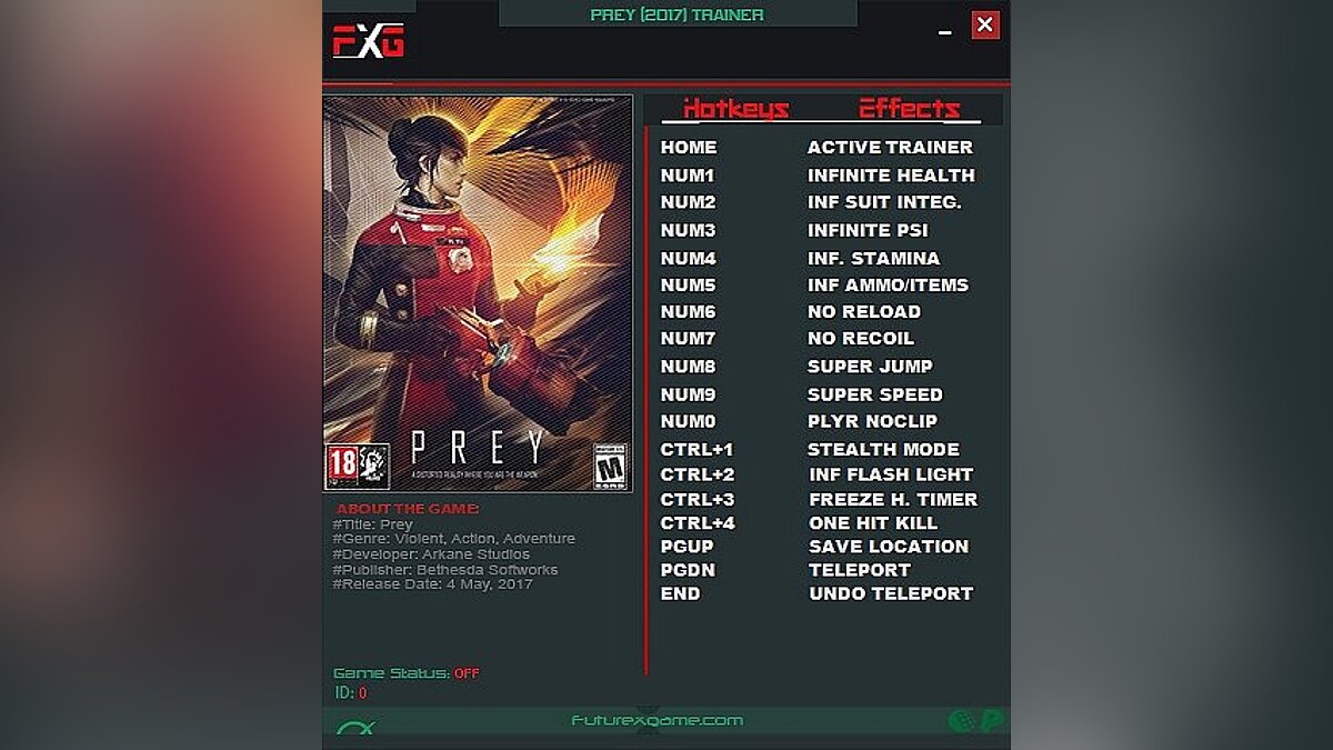 Prey — Trainer (+15) [1.02] [FutureX]