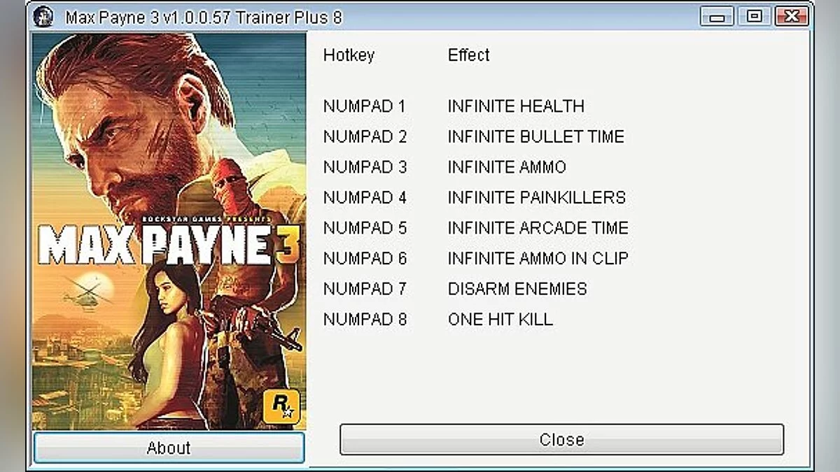 Max Payne 3 — Entrenador / entrenador (+8) [1.0.0.57] [Grizzly]