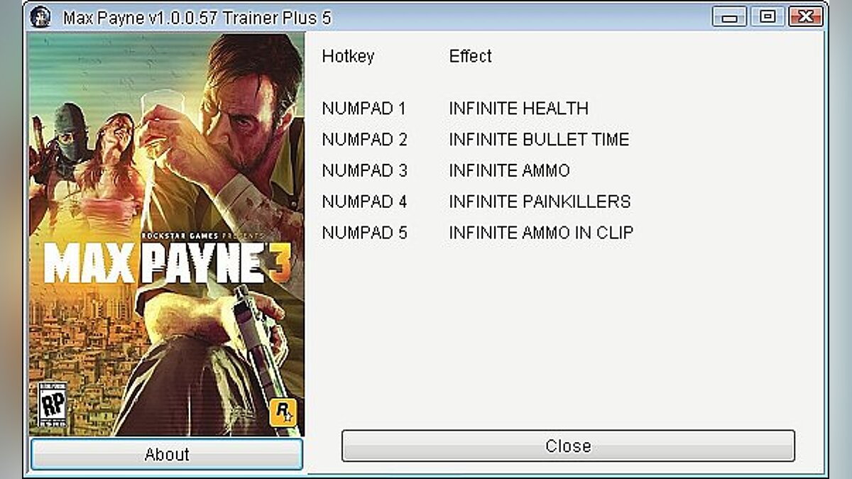 Max Payne 3 — Trainer (+5) [1.0.0.57] [GRIZZLY]