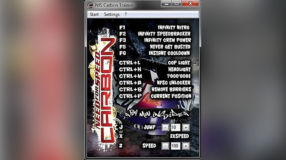 Need for Speed Carbon — Trainer [MWInside]