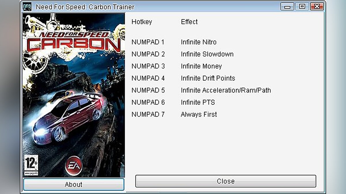 Need for Speed Carbon — Trainer (+7) [1.2] [24K]