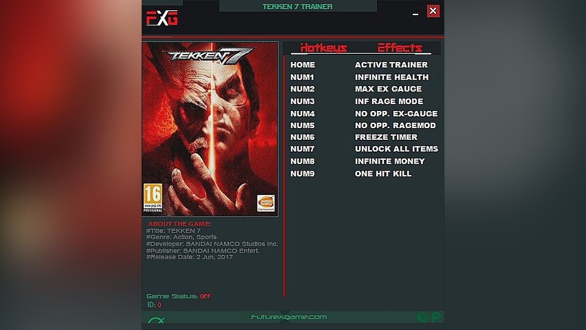 Tekken 7 — Trainer (+9) [1.0] [FutureX]