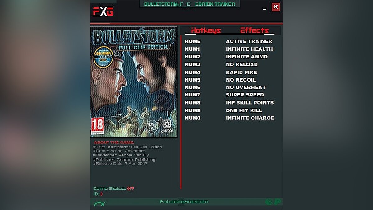 Bulletstorm — Trainer (+10) [1.0] [FutureX]