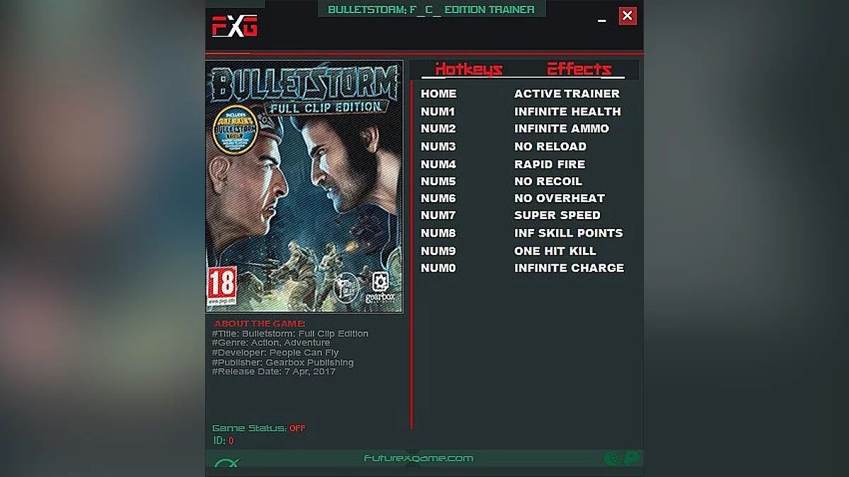 Bulletstorm — Trainer (+10) [1.0] [FutureX]