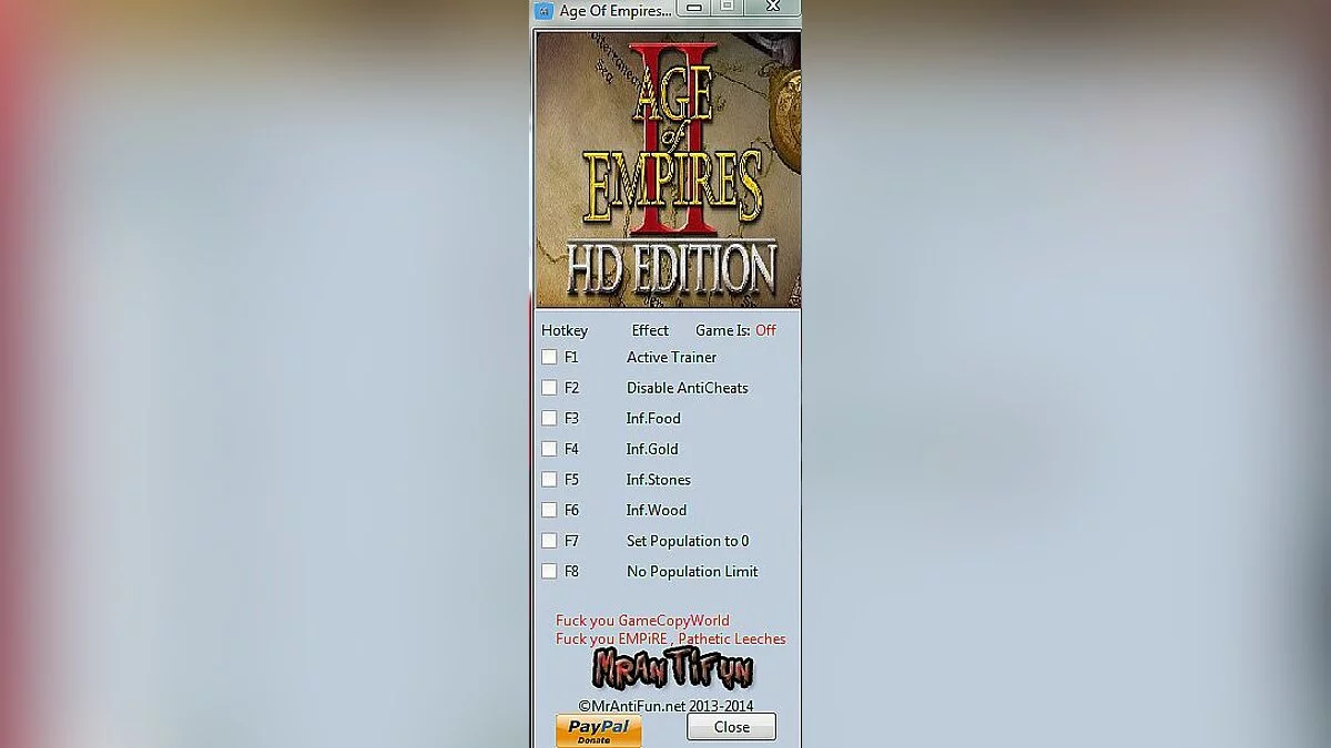 Age of Empires 2 HD — Trainer (+6) [3.9.2684] [MrAntiFun]