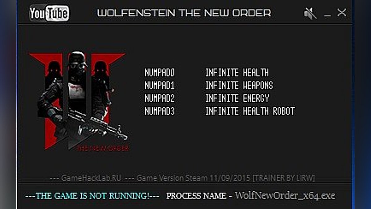 Wolfenstein: The New Order — Trainer (+4) [Latest Steam] [LIRW / GHL]