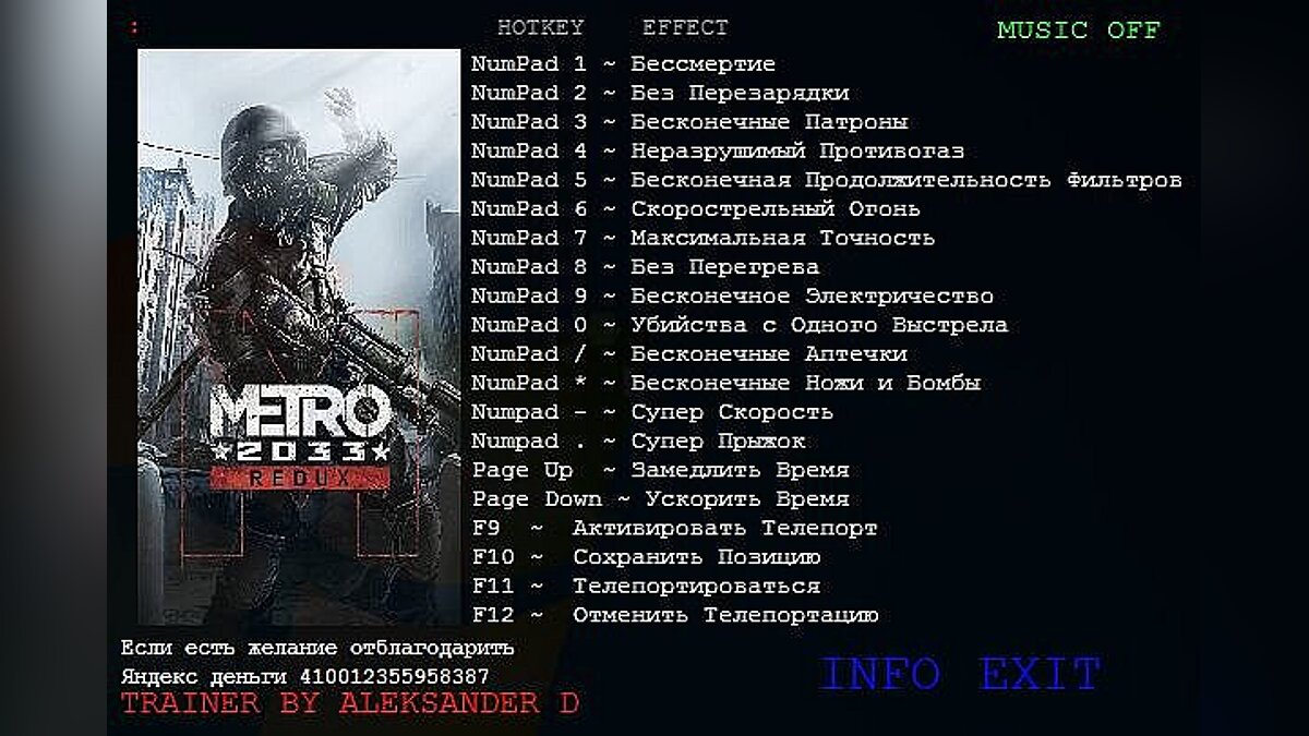 Metro 2033 — Trainer (+17) [Update 2] [Aleksander D]