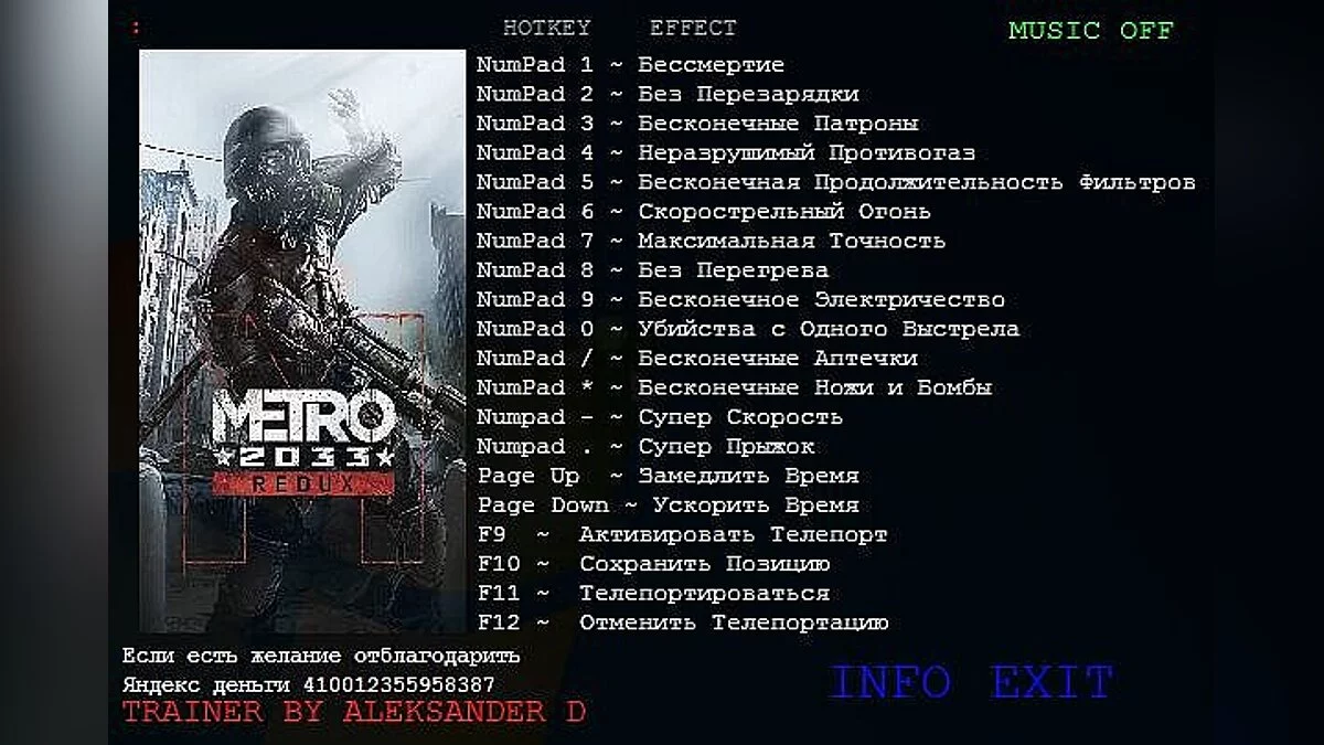 Metro 2033 — Trainer (+17) [Update 2] [Aleksander D]