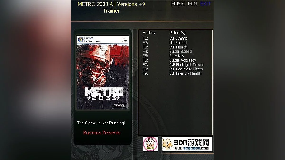 Metro 2033 — Trainer (+9) [All Versions: 1.0 / 1.1 / 1.2 etc] [testhawk]