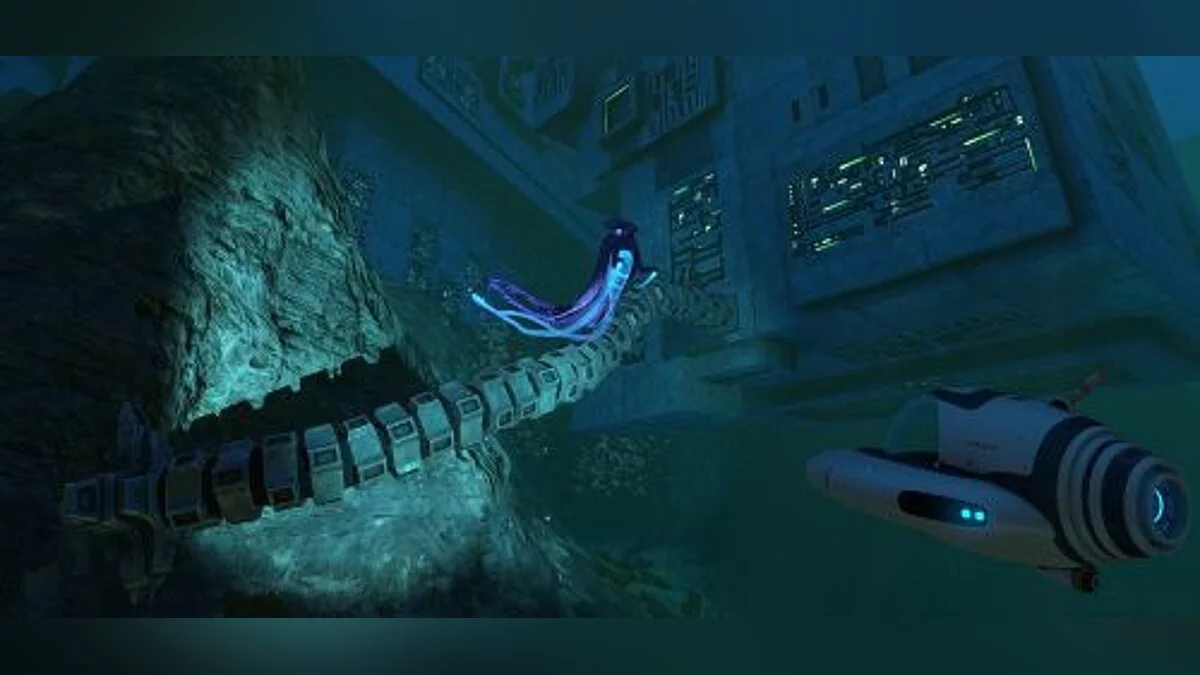 Subnautica — Збереження / Savegame (велика основа, циклоп 3, енергія 23000, Seamoth 3)