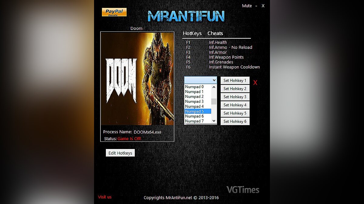 Doom — Trainer (+7) [1.00: x64] [MrAntiFun]