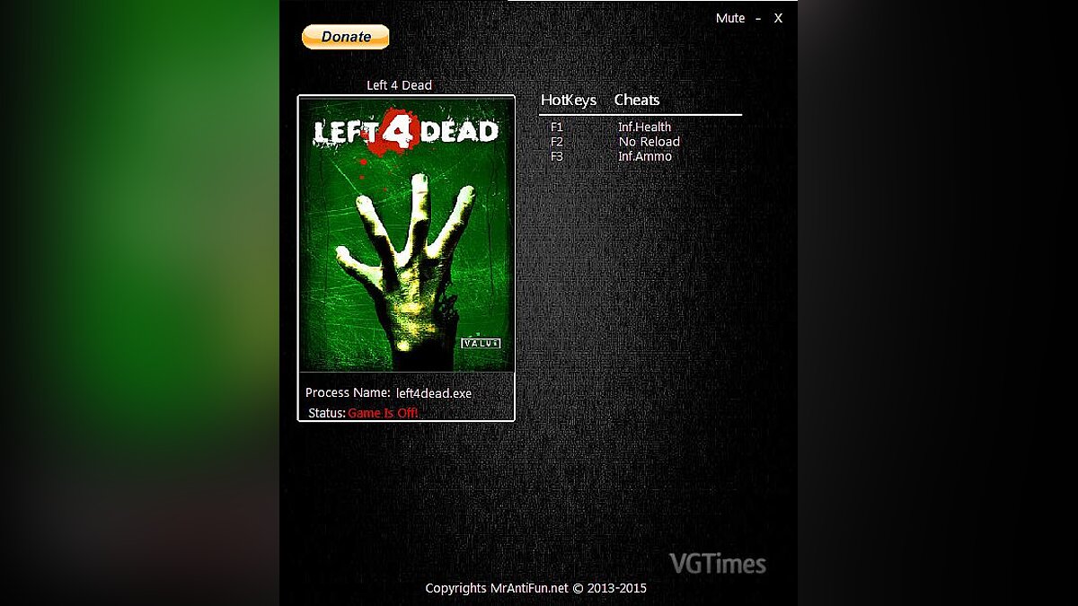 Left 4 Dead — Trainer (+3) [11.22.2015] [MrAntiFun]