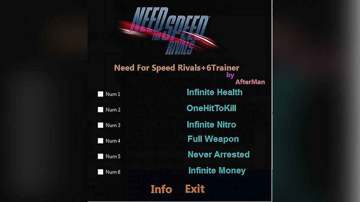 Need for Speed: Rivals — Trainer (+6) [1.1-All Versions] [AfterMan]