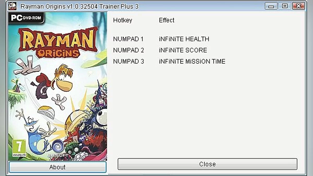 Rayman Origins — Трейнер / Trainer (+3) [1.0.32504] [GRIZZLY]