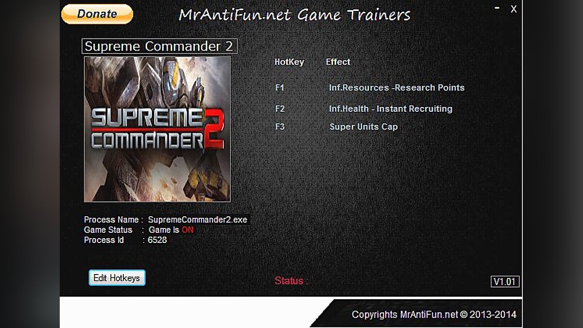 Supreme Commander 2 — Trainer (+5) [1.260] [MrAntiFun]