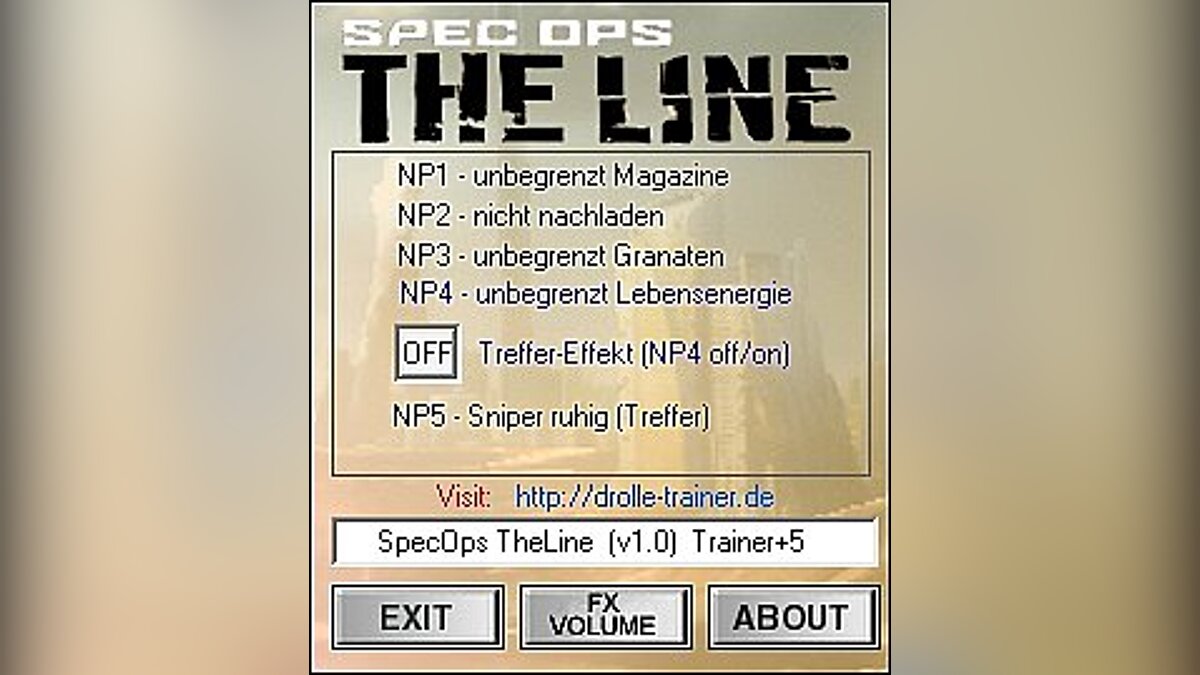 Spec Ops: The Line — Trainer (+5) [1.0] [dr.olle]