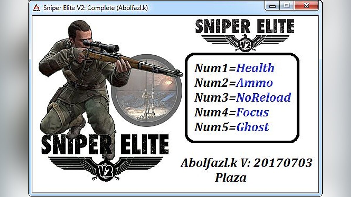 Sniper Elite V2 — Trainer (+5) [03.07.17] [Abolfazl.k]